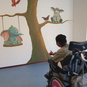 En dank aan Theo Leering voor de mooie muurschildering.